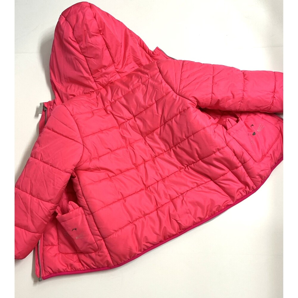Carter’s Pink Quilted Kitty Cat Puffer Jacket Fleece Lined Winter Coat Sz7 L - Picture 15 of 16